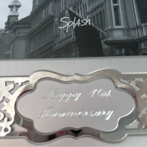 40th Anniversary Photo Frame - Satin Silver with Diamantes - Picture 5 of 5